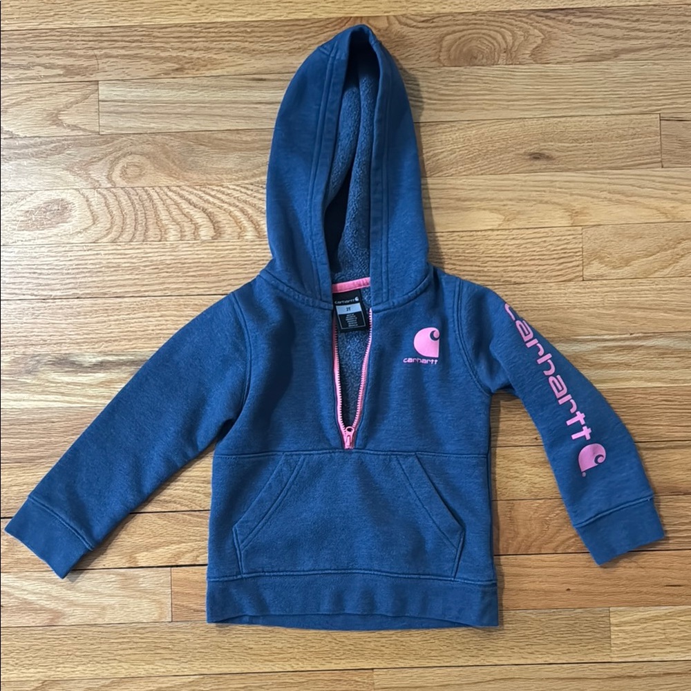 Carhartt Blue and Pink Sweatshirt with Hood